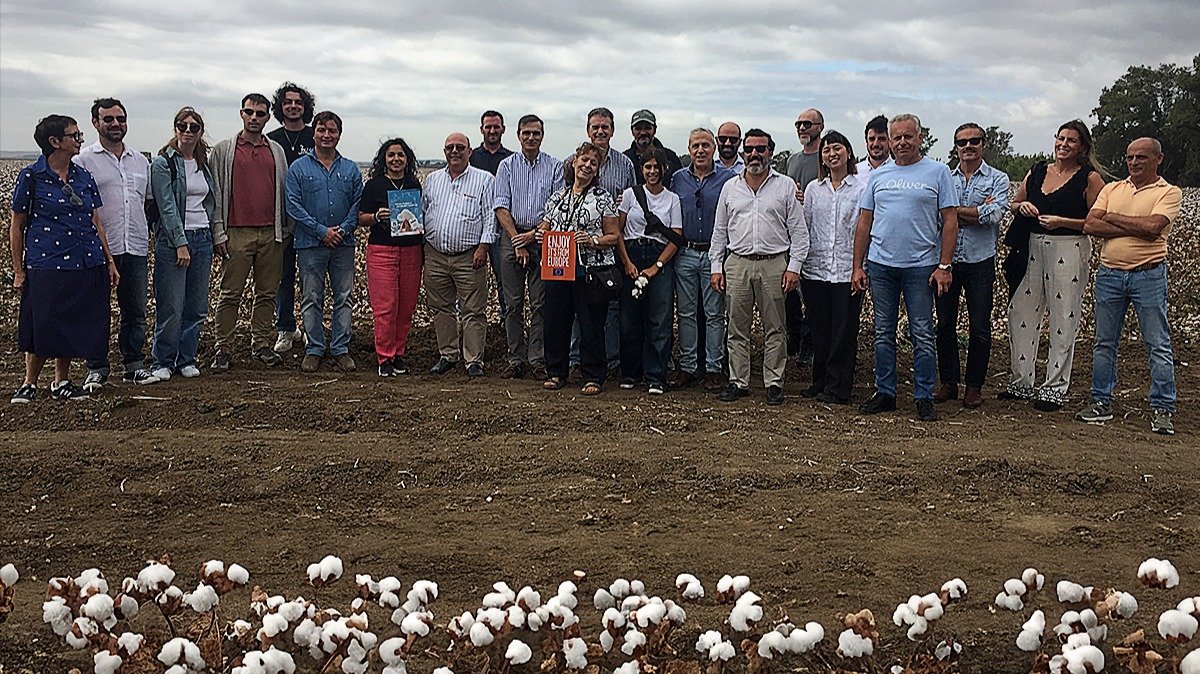 Visita del sector algodonero a campos de Andalucía (Foto Eucotton)