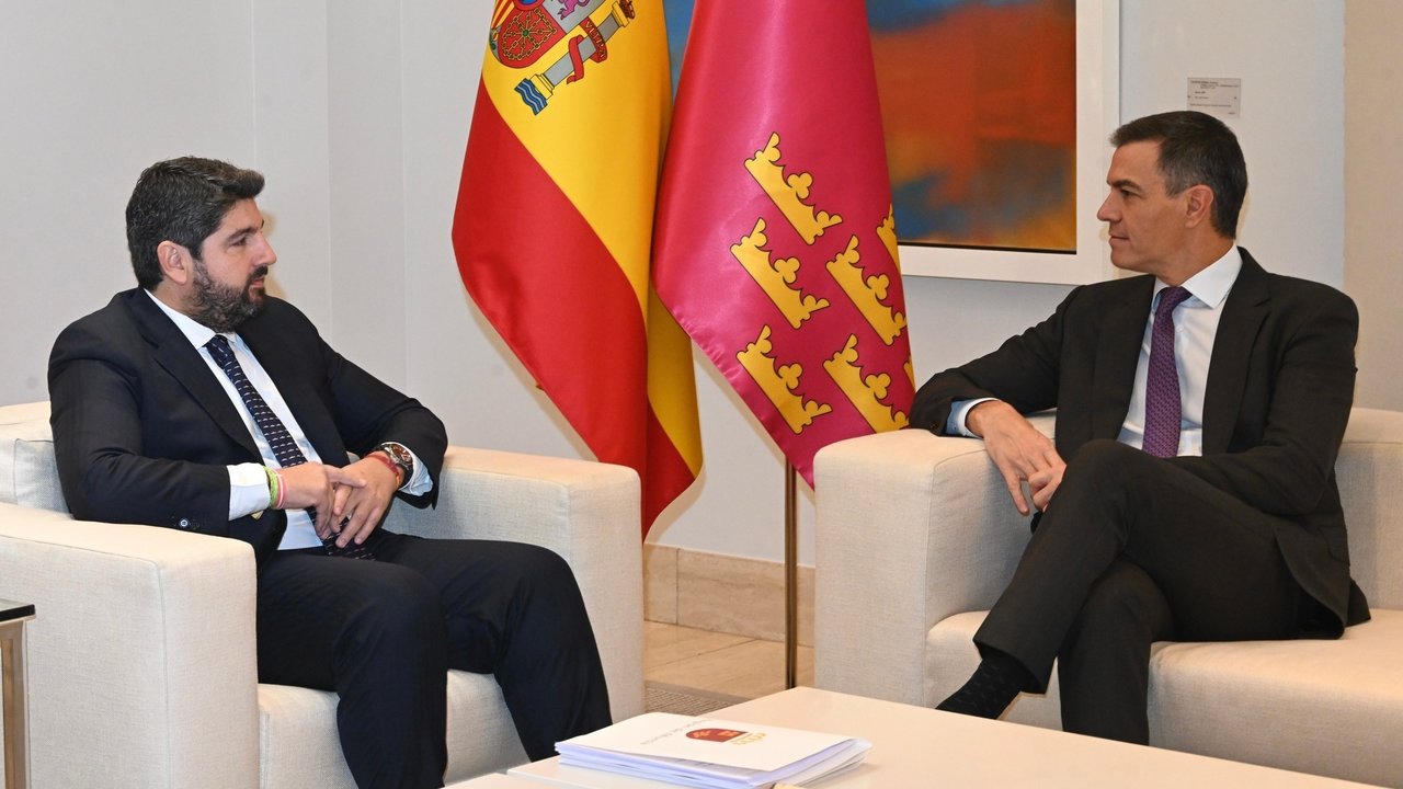 Fernando López Miras y Pedro Sánchez se reúnen en La Moncloa (Foto CARM)